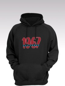 Resim Unisex Siyah Kapşonlu Sweatshirt Hoodie Ts 1967 08 
