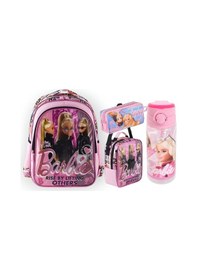 Resim Okul Çantası - Beslenme Çantası - Kalem Çantası - 500 Ml Suluk & Matara Pembe 