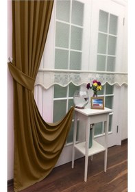 Resim Evdepo Home Deniz Soft Pileli Fon Perde Deve Tüyü Hardal 