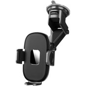 Resim Hobimtek Htt-53 Otomatik Klipsli Araba Telefon Tutucu Ayarlanabilir Cam Ve Torpido Için Yüksek Kalite Tutucu 