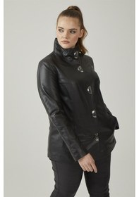 Resim Rowena Kadın Deri Ceket-siyah 
