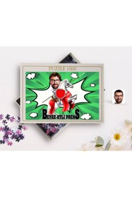 Resim Bk Gift Kişiye Özel Beyaz Atlı Prens Karikatürlü 1000 Parça Profesyonel Puzzle-2 