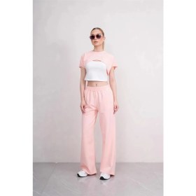 Resim Ponçik Kadın Crop Eşofman Takımı 3lü Takım Spor Comfort 25074 