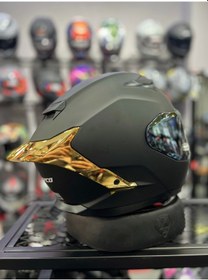 Resim Scoyco 865 Gold Vizör Kapalı Kask Mat Siyah 