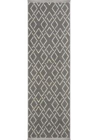 Resim Cool Halı Vetrina 3605 Gri Etnik Desen İskandinav Yolluk Hol Koridor Halısı Yatak Odası Halı Yolluk 