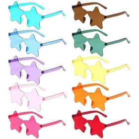 Resim Yıldız Şekilli Çerçevesiz Parti Gözlüğü 6 Renk 6 Adet 
