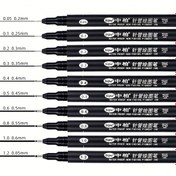 Resim 1 adet/8 adet/10 adet Siyah Kontur Çizim Kalemleri, Su Geçirmez, Solmaz, Pürüzsüz Mürekkep, Çeşitli Çaplı 0.05mm-1.2mm, Komikslar, Eskizler, Kaligrafi, Sanat Boyama, Dayanıklı Plastik Malzeme, Sanatçılar ve Tutkunlar için Mükemmel 