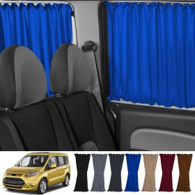 Resim Oto Pandami Ford Connect 1.nesil 2002-2013 Uyumlu Mavi Raylı Oto Perde Takımı 