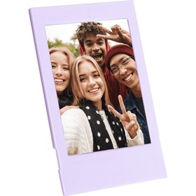 Resim Fujifilm Instax Mini Film Uyumlu Lila Katlanılabilir Fotoğraf Çerçevesi 
