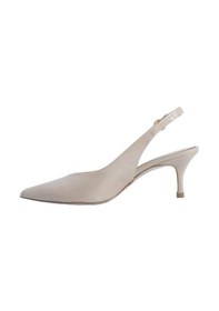 Resim Poletto Hakiki Deri Bej-altın Ayakkabı Stiletto 9841 48 V1-2493 Bej 