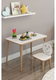 Resim Moniev Wini Çocuk Oyun Etkinlik Çalışma Masası 45x69 Beyaz 