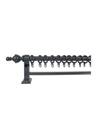 Resim Boni Modern Rustik Ahşap Rustik Perde Askısı Tek Raylı-antrasit 350 Cm Antrasit 