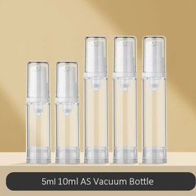 Resim Losyon & Fondöten için 5 adet Şeffaf Airless Pompa Şişeleri - 5ml/10ml, Doldurulabilir, Sızdırmaz Seyahat Kapları, Ftalat İçermeyen Plastik 