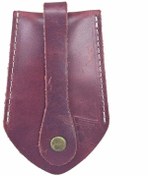 Resim Anka Hakiki Deri Hazneli Anahtarlık Bordo 