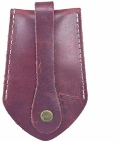 Resim Anka Hakiki Deri Hazneli Anahtarlık Bordo 