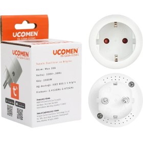 Resim Ayt Ucomen 10 Amper Wifi Tuya Destekli Akıllı Priz 220V Cep Telefonundan Kontrol Edilebilen 