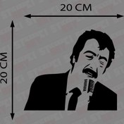 Resim STİCKERCI BEY Müslüm Gürses Siyah Babalar Kuşağı Sticker Folyo Baskı Kaplama Etiketi Modifiye Malzemesi 