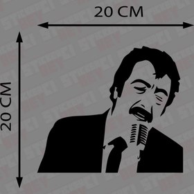 Resim STİCKERCI BEY Müslüm Gürses Siyah Babalar Kuşağı Sticker Folyo Baskı Kaplama Etiketi Modifiye Malzemesi 