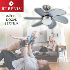 Resim Rubenis RBT 306 Slv Glob Tavan Vantilatörü 