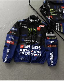 Resim memetti m şekil Mavi Mnstr Unisex Motorcu Yağmurluk Rüzgarlık İnce Ceket 