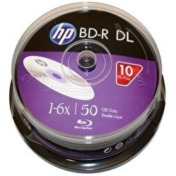 Resim HP Blu-Ray BD-R DL 6X 50GB 10'lu Cake Box - Printable 