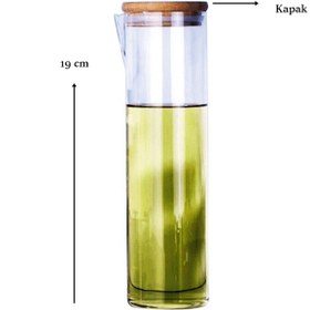 Resim Bonjour Bambu Kapaklı Borosilikat Yağdanlık 400ml 