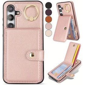 Resim Gaojunshop01 Beyaz A53 5g Manyetik Tokalı Cüzdanlı Faux Leather Telefon Kılıfı Kart Yuvası 