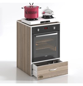 Resim Kenzlife ankastre modülü kabini argon crd fırın ocak dolabı çekmeceli sabit tabla 