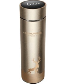 Resim Geeksen Akıllı Dokunmatik Ekranlı Vakumlu Termos - 500ml Sızdırmaz Seyahat Bardağı Siyah 