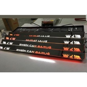 Resim Appcity Kişiye Özel Isimli Işikli Plakalik (Metalik Gri Zemin) 324195573 