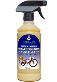 Resim Terlans Bisiklet Temizleyici Hızlı Cila Sprey Ferah Kokulu 500 ml Mikrofiber Bez Bike Cleaner & Polish 