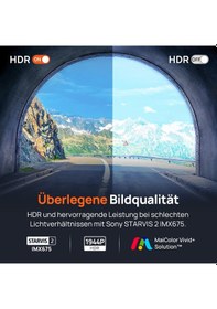 Resim 70mai Araç Kamerası Araç Ön Arka A510, 2.7k 1944p+1080p Araç Kamerası Starvıs 2 Çift Hdr Gece Görüşü, Park İzleme Özellikli Araç Kameraları, Gps, G-sensor, Adas, Döngü Kayıt,64 Gb Sd Kart 