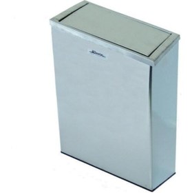 Resim KG-GOLDPAPER 1228 21 Litre Döner Kapaklı Paslanmaz Çelik Çöp Kovası 