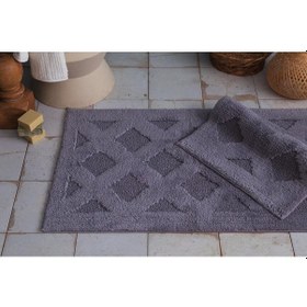 Resim Apricitas 2 Li Banyo Paspası Dıamond Grı Gri 