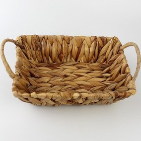 Resim Hasır Rattan Ekmeklik Ekmek Sepeti Dikdörtgen 22,5 17cm Kahverengi 