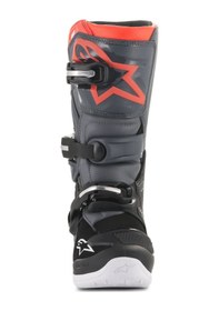 Resim Alpinestars Tech 7s Kros Çocuk Motosiklet Botu Siyah Gri Kırmızı 