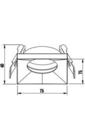 Resim Jupiter JH721 B Beyaz GU10 Duylu Sabit Kare Spot 