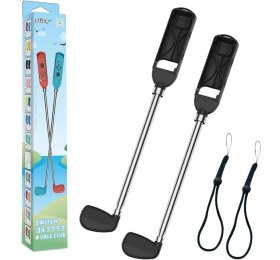 Resim Mdstech Nintendo Switch Uyumlu Siyah Golf Kulübü Aksesuar Seti – 2’li Joy-Con Spor Oyun Aparatı 