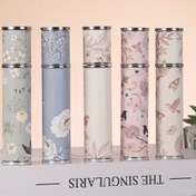 Resim 1 adet Taze Çiçek Desenli Taşınabilir Parfüm Sprey Doldurulabilir Şişe - 10ml, Zarif ve Kompakt Seyahat Kokusu Flakonu 