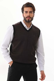 Resim Pelikan Erkek Çizgi Detaylı V Yaka Süveter 7624 Siyah 
