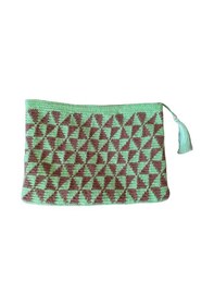 Resim El&Ma El Örgüsü Wayuu Clutch Çanta (30 cm x 21 cm) 