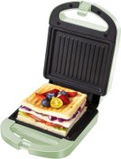 Resim VARSTHREE Mini Sandviç, Waffle ve Panini Makinesi, 600W Çok Fonksiyonlu Kahvaltı ve Atıştırmalık Makinesi 