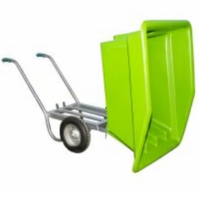 Resim tarımmahsulleriofisi Plastik el arabası. Saman balya yük eşya taşıma arabası. Çiftlik arabası 250 Lt 
