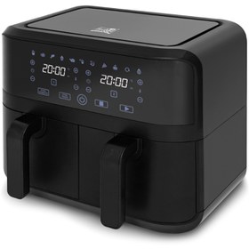 Resim SnackTastic 8180 Duo Çift Hazneli Siyah AirFryer 2x4.5L 