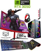 Resim DMC N133x (PUBG,GTA5) I5-9400f,32gb Ram,500gb Hdd,256gb Ssd,rtx3050,24" 180hz Oyuncu Masaüstü Bilgisayar 