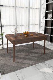 Resim Renlife Yemek Masası Ahşap Masa 6 Kişilik Masa( Lüx Koyu Kemençe) 