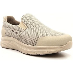 Resim King Paolo D1114 Erkek Lastikli Memory Foam Comfort Düz Spor Ayakkabı Bej 