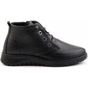 Resim Siyah Hakiki Deri Kadın Bot & Bootie K02331800903 Siyah 