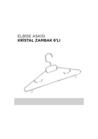 Resim Elbise Askısı Kristal Zambak 6'lı Çok Renkli 