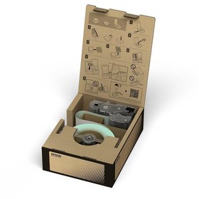 Resim Epson BR-VN24WB Vinil Beyaz Üzeri Siyah 24mm 45Metre Etiket 